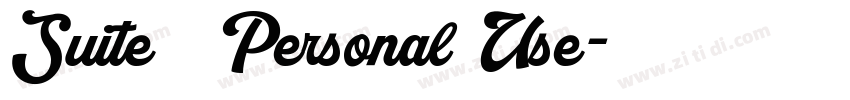 Suite   Personal Use字体转换